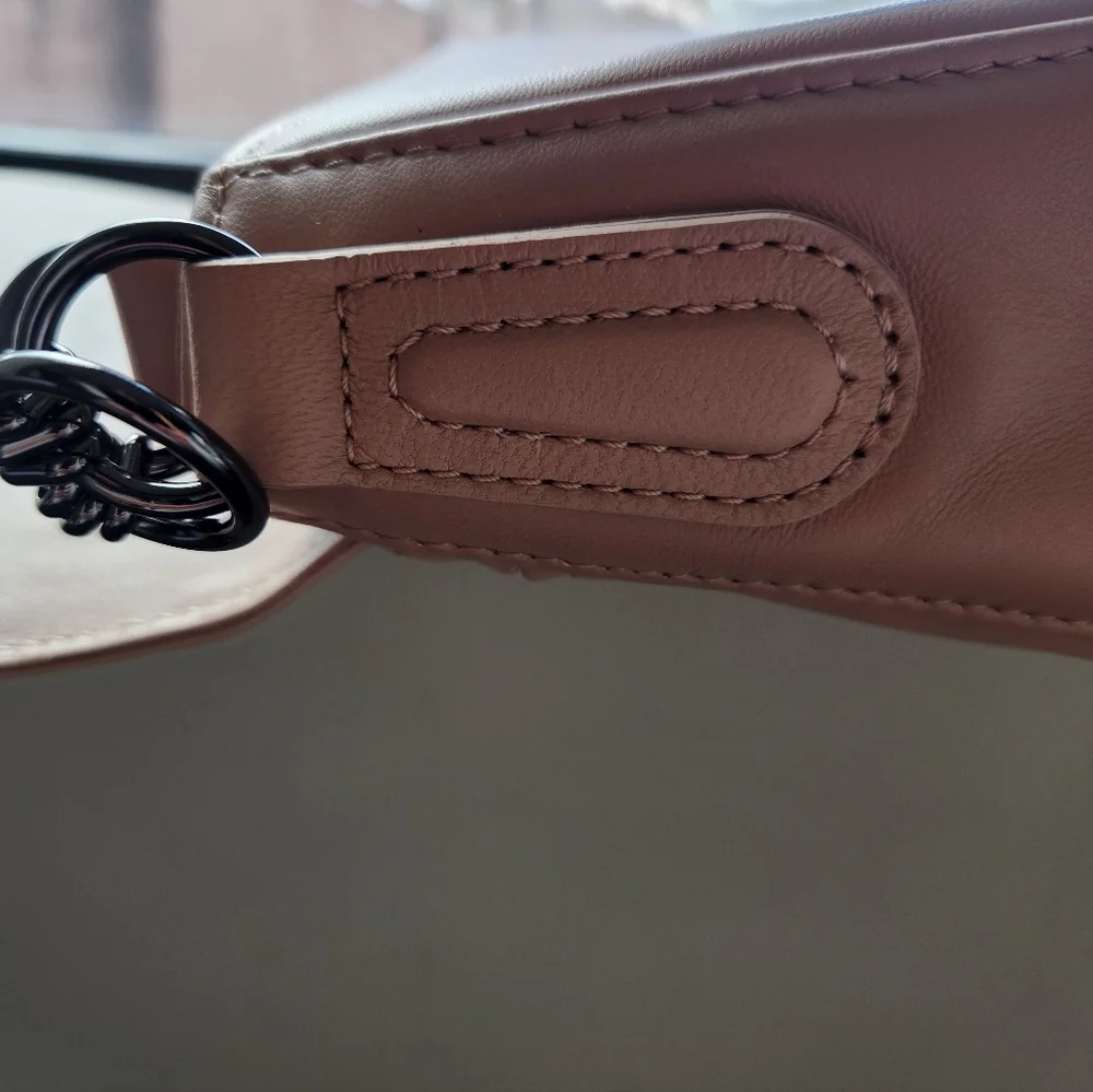 Longchamp Leathet Saddle Crossbody Bag in Blush Pink, Brand New - Picture 11 of 13